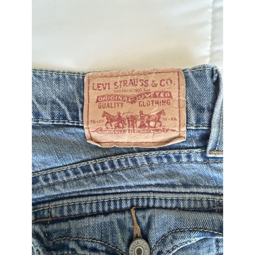 Levi’s 542 Low Flare Jeans Women’s SZ 8 Medium Light Wash Flap Pocket Stretch - Picture 3 of 9